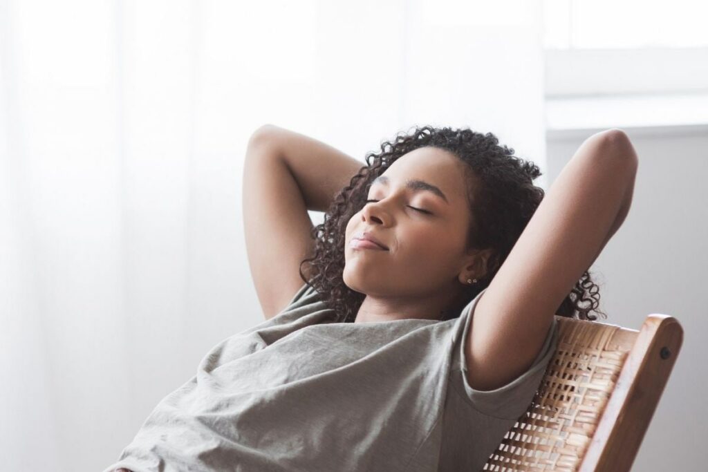 Woman Relaxing on a Chair