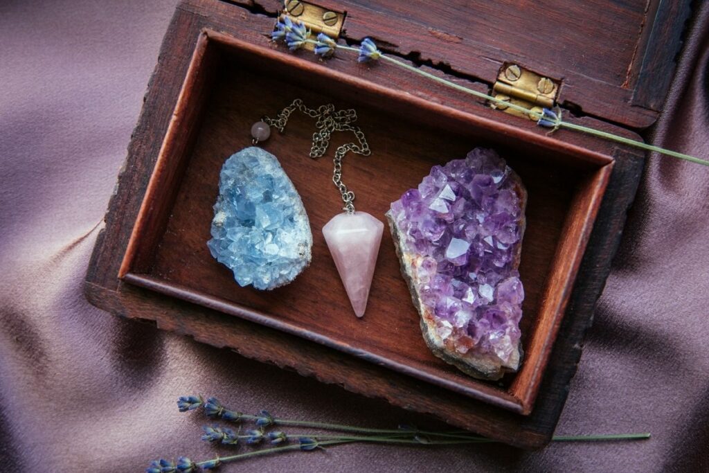 Set of Crystals in a Box